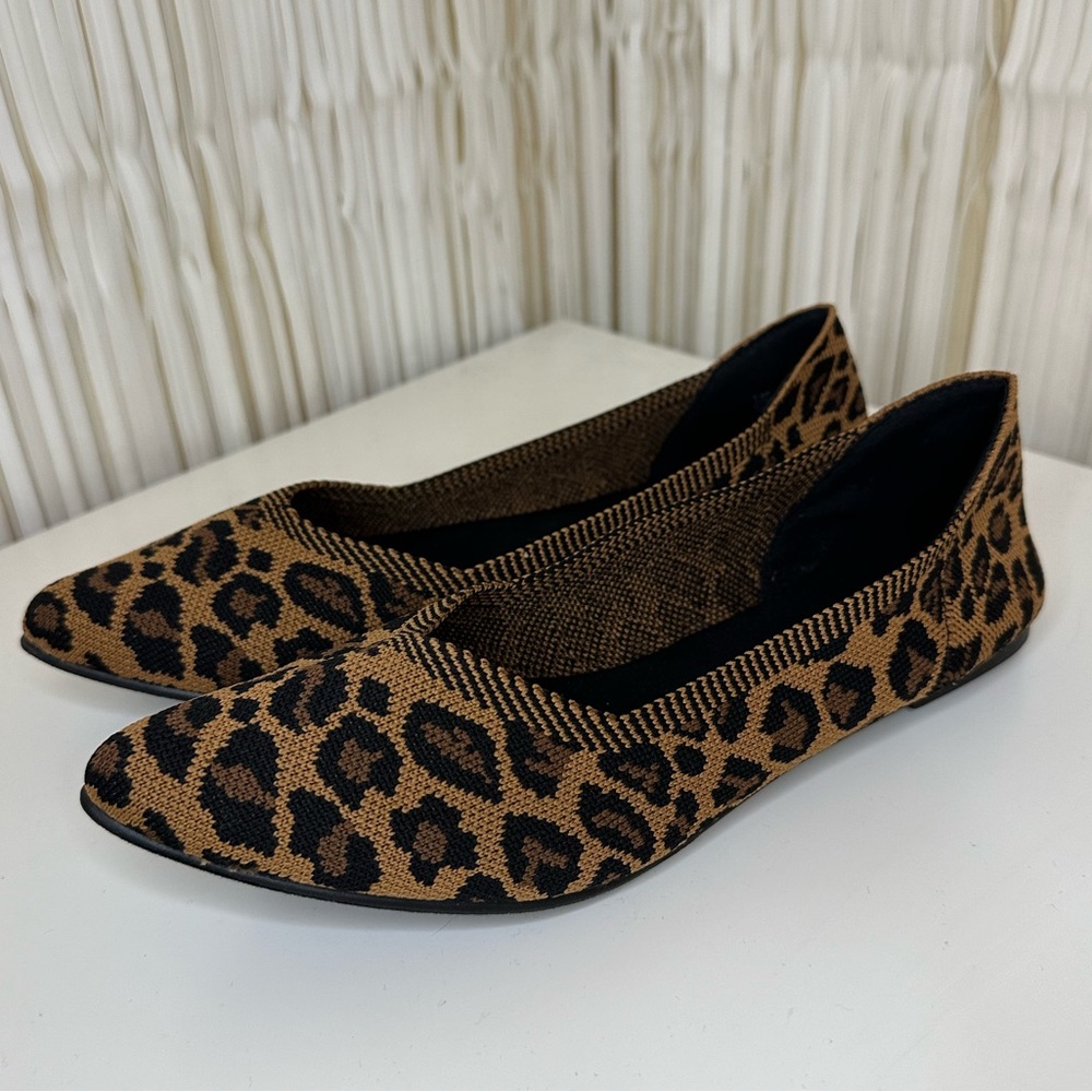 MIA Leopard Print Pointed Toe Flats